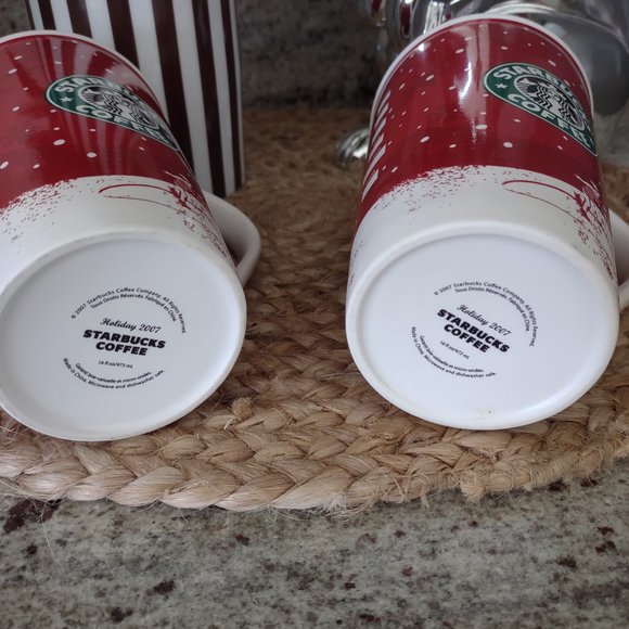 Collectible Starbucks Holiday Coffee Mugs Set - Picture 5 of 8
